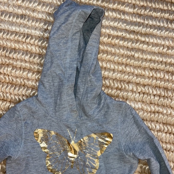H&M foil print cotton fleece hoody girls 8-10 - Picture 4 of 7
